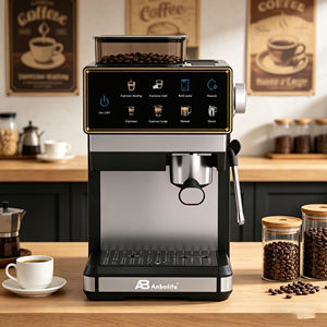 <span class=keywords><strong>Machine</strong></span> à <span class=keywords><strong>café</strong></span> expresso Anbolife 20 bars avec moulin intégré, glissière automatique, contrôle de température PID, thermobloc, cafetière pour la maison - Product Image 6