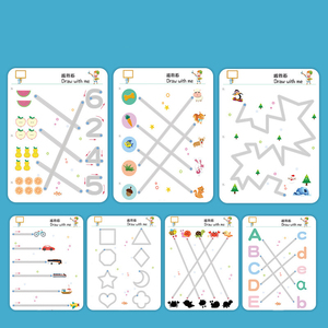 Stylo de contrôle pour enfants, ensemble d'entraînement, <span class=keywords><strong>dessin</strong></span>, écriture, apprentissage, réutilisable, effaçable, copie, stylo, carte d'entraînement, livre pour - Product Image 4