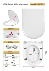 <span class=keywords><strong>Tapa</strong></span> de inodoro de cierre suave <span class=keywords><strong>universal</strong></span> de diseño ultrafino asequible Asiento de inodoro de fácil instalación - Product Image 6