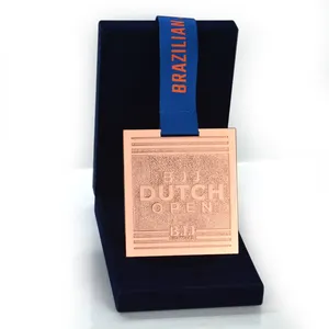 Free Design High Quality Souvenir Enamel Medal with Velvet Box