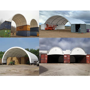 Abri de conteneur de 40 pieds personnalisé en tissu PVC imperméable pour l'extérieur, type tunnel, pour expédition - Product Image 5