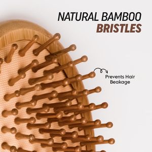 Set de Cepillos de Bambú para el Cabello: Cepillo de Bambú para Desenredar, Alisar y Secar el Cabello - Product Image 4