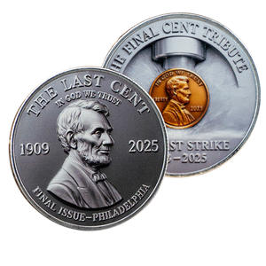 Moneda Conmemorativa de Hierro Plateado, Edición Final 1909-2025, Diseño de Doble Cara de la Mina de Filadelfia, Logotipo y Arte en Color Personalizados - Product Image 4