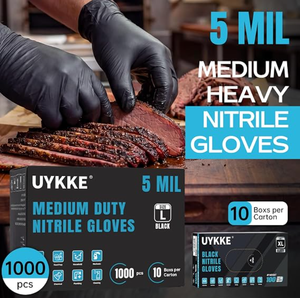 Guantes Negros <span class=keywords><strong>de</strong></span> Nitrilo <span class=keywords><strong>de</strong></span> 5 Mil, Desechables, Sin Látex, <span class=keywords><strong>de</strong></span> Goma, para Mecánicos, Limpieza del Hogar, Cocina, <span class=keywords><strong>Tatuajes</strong></span> - Product Image 4