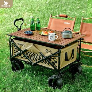 Hisped 160l स्टेनलेस स्टील फोल्डिंग स्टलर कार्ट बच्चों के लिए आउटडोर शिविर वैगन-ओएम - Product Image 3