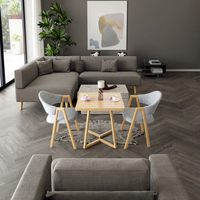 Petite table à manger carrée moderne en bois pour les salons de réception, les négociations, les salons de desserts ou de thé au lait dans les petits appartements