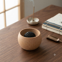 Diffuseur de boules en pierre volcanique naturelle avec base en bois, ensemble d'huiles essentielles aromatiques pour la décoration de bureau