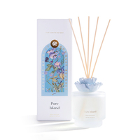 Botol Diffuser Aroma Reed Stick Rotan Floral Mewah untuk Dekorasi Rumah Berkelanjutan Grosir 200ml Set Diffuser Reed