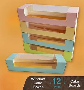 Cajas para Pasteles Cookeezz Couture - Caja para Pasteles con Ventana de Color, 12 x 3.75 x 2.75 Pulgadas, Apertura Automática, Ideal para Panadería, Pasteles, Cupcakes - Product Image 3