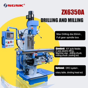 Fresadora de torreta SGSK Fresadora de velocidad variable Fresadora y perforadora ZX6350T para tipo industrial - Product Image 5
