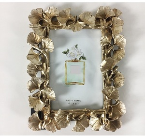 European Resin Golden Leaves Desktop <strong>Wedding</strong> <strong>Picture</strong> <strong>Frame</strong> for <strong>Wedding</strong> Decoration - Product Image 6