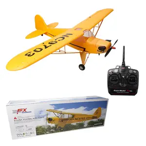 HOSHI FX9703 RC Flugzeug J3 bürsten los 4CH 6-Achsen stabilisiert 3D Starr flügel RC Flugzeug segel flugzeug Gelbe Farbe OEM Willkommen