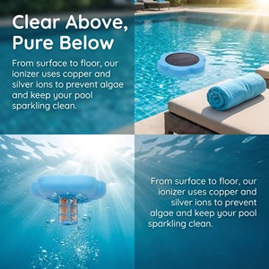 Ioniseur solaire pour <span class=keywords><strong>piscine</strong></span> Eco Clean Sanitizer, purificateur à tige de cuivre pour piscines enterrées, hors sol et à eau salée - Product Image 5