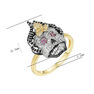 Kirin Jewelry's Custom White Gold Plated Black Rings <strong>Scary</strong> Movie Halloween All Saint's Day <strong>Mask</strong> for Weddings Classic - Product Image 4