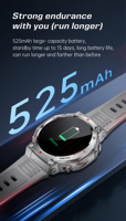 VALDUS Monitoreo del sueño VD47 PRO 525mAh Reloj inteligente Ritmo cardíaco Monitoreo de oxígeno en sangre Luz brillante Linterna Nuevo Smartwatch