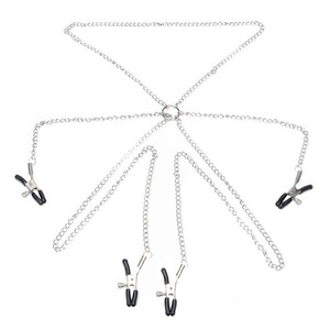 Erotic nipple clamps, clitoral clamps, <b>SM</b> female slave training nipple clamp chains, couple flirting adult <b>products</b>, sex toys - Product Image 1