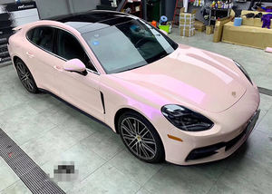 PET burbujas libres de aire brillante doble cambio de Color caramelo Rosa coche envoltura de carrocería película vinilo pegatina - Product Image 2