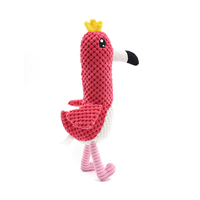 Jouets mignons pour animaux de compagnie, jouets en forme d'animaux, jouets à mâcher couineurs pour chiens en forme de flocons de maïs et de flamants roses