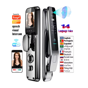 Serrure Intelligente Haut de Gamme à Reconnaissance Faciale 3D et Empreinte Digitale, Interphone Vidéo, Déverrouillage par Application Tuya Wifi, Carte NFC, Clé Numérique et Code RFID - Product Image 1