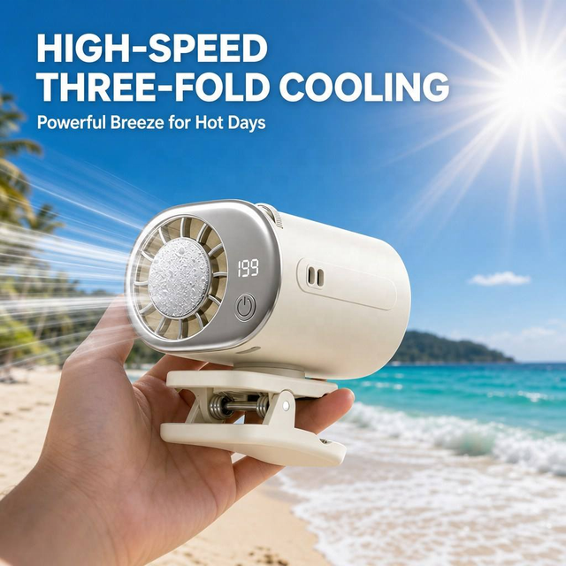 2026 New Bladeless Cooling Plate Portable Waist Fan Neck Hanging Fan Mini Clip on Turbo Fan for Stroller Travel