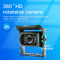 CCENTEN Moniteur 7 pouces avec couvercle pare-soleil Kit de moniteur de recul HD Rétroviseur avec caméra adapté à divers véhicules