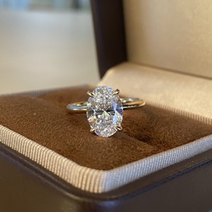 Igi 인증서 CVD HPHT 랩 성장 타원형 컷 화이트 D 컬러 다이아몬드 14k 18k 솔리드 골드 맞춤 보석 여성용 남성 약혼 - Product Image 3