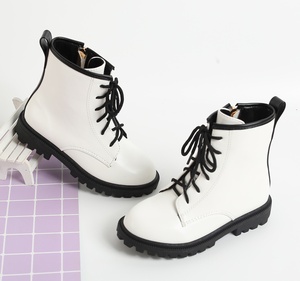 Botas de Tobillo con Logotipo Personalizado para Niños, Botas de Invierno con Forro de Piel Grueso y Cálido para Niñas, Botas de Combate con Cordones - Product Image 5