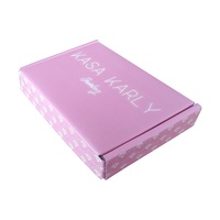 Luxus benutzer definierte Logo bedruckte Kleidung Schuhe Hautpflege Kosmetik Set Wellpappe verpackung Pink Mailer Versand boxen
