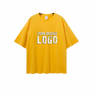 T-shirts pour hommes en coton personnalisés à épaules tombantes, style décontracté américain, lavés, manches courtes, grande taille, vente chaude - Product Image 3