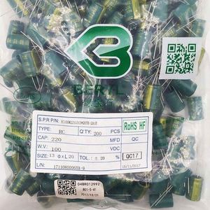 Bulk Discount RC100M221L013*20TH-2A1E 13*20 <b>Capacitors</b> Through-Hole Electrolytic <b>Capacitors</b> 220uF 20% 100V - Product Image 1