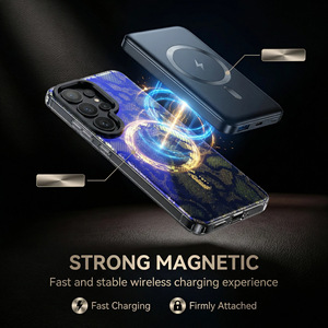 Custodia Magnetica Antiurto per Telefono <span class=keywords><strong>con</strong></span> Cuore Glitterato Graffiti per Samsung <span class=keywords><strong>Galaxy</strong></span> S26, Cover di Lusso in PC TPU <span class=keywords><strong>con</strong></span> Placcatura Colorata - Product Image 3