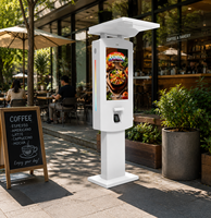 Kiosque de commande numérique extérieur étanche IP66 avec écran tactile et terminal de paiement en libre-service pour restaurant