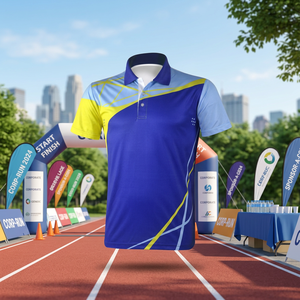 Marathon Events Running Polo avec col design Sublimation complète personnalisée Polo pour homme Polo pour homme à sublimation pour homme Polo à sublimation pour homme - Product Image 1
