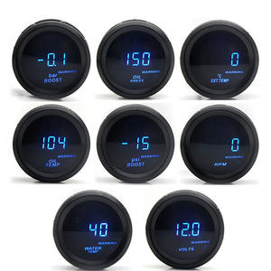 Nuevo Tacómetro Digital Universal de 12V y 52mm con Luz Azul, Medidor de Presión de Aceite, Temperatura del Agua y Presión de Turbo para Automóviles - Product Image 2