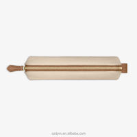 Étui à crayons personnalisé en cuir PU avec fermeture éclair Étui à stylo élégant pour sac à cosmétiques Pochette de rangement pour pinceaux de maquillage