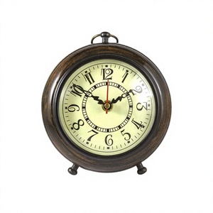 Modern Wood Quartz <b>Electronic</b> Desk Clock Needle Hourly Chiming 6 Inch Home Office Decoration Christmas Gift - Product Image 2