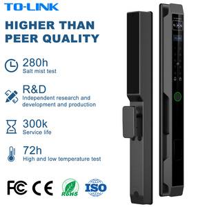 กุญแจการ์ดดิจิตอล Tolink ป้องกันน้ำ IP65 ระบบ Tuya Wifi <span class=keywords><strong>TTlock</strong></span> พร้อมระบบจดจำใบหน้า 3 มิติ ลายนิ้วมือ  สมาร์ทล็อคไฟฟ้าสำหรับประตูอลูมิเนียม - Product Image 5