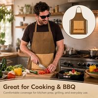 Lustige Kochschürze für Männer mit Versteckter Tasche, Anpassbare Maschinenwaschbare BBQ-Koch- und Reinigungsschürze
