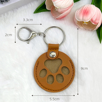 Porte-clés commémoratif pour poils d'animaux, médaillon souvenir en cuir PU pour poils de chat et de chien, pendentif de rangement pour poils d'animaux, accessoires de suspension pour sac à main