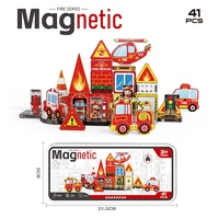 Boîte en métal, mini tuiles magnétiques, blocs de construction magnétiques de 3,75 cm, ensemble de voyage, jouet éducatif pour les tout-petits, les enfants, les garçons et les filles