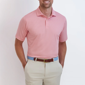 Fornitore di Tendenza: Polo Sportive Personalizzate con Logo Ricamato, Stampa Integrale a Righe, 90% Poliestere 10% Spandex, Magliette da Golf Colorate - Product Image 2