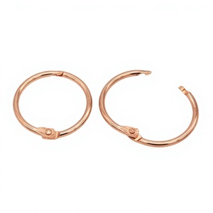 YIWANG Anillos de encuadernación de oro rosa Anillos de encuadernación de hojas sueltas de oficina de galvanoplastia de hierro - Product Image 1