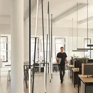 Лидер продаж, бесплатная Регулируемая угловая дорожка, многофункциональная комбинированная система освещения с регулируемой яркостью, Светодиодный линейный подвесной светильник - Product Image 2