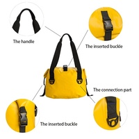 Sac de voyage unisexe personnalisé en PVC imperméable avec séparation sec/humide, fermeture éclair, pour le rangement extérieur, la randonnée, la plage, la natation et le trekking en rivière
