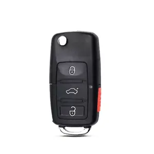 Remote Key Shell Folding Flip Uncut Blade 4 Button For VW Jetta Bora Golf Polo