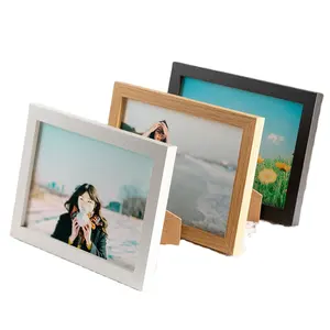 Modern Wooden Picture Frames MDF Material A3 Flip Frame Rectangle Shape 4x6 Size A4 Tabletop Wall Display Decoration Painted