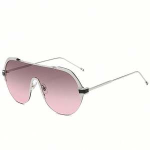 Gafas de Sol de Moda Retro de Lujo con Marco Metálico Grande para Mujer, Gafas de Sol de Gran Tamaño Tipo Escudo, Gran Venta 2019 - Product Image 5