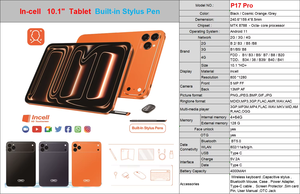 แท็บเล็ต <span class=keywords><strong>DXD</strong></span> P17 Pro ขนาด 10.1 นิ้ว Octa Core 4GB 64GB ระบบปฏิบัติการ Android 15 พร้อมปากกาสไตลัสในตัว รองรับ 4G LTE ซิมปลดล็อค ชุดอุปกรณ์เชื่อมต่อไร้สาย Pro Kit - Product Image 3