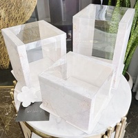 Boîte à gâteau transparente de haute qualité, simple couche, 6 pouces, 8 pouces, 10 pouces, boîte à gâteau transparente à double couche épaissie pour gâteau d'anniversaire
