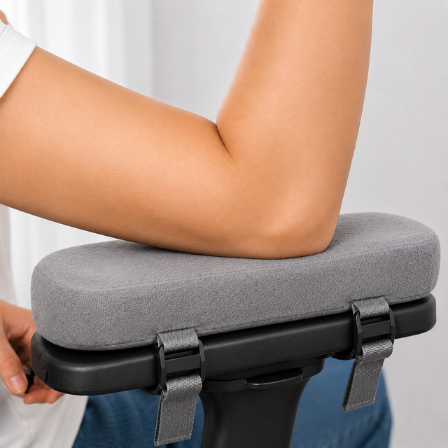 Customized Memory Foam Armrest Pads Office Chair Elbow Support Arm Pressure Relief Removable Washable Body Support Universal Fit